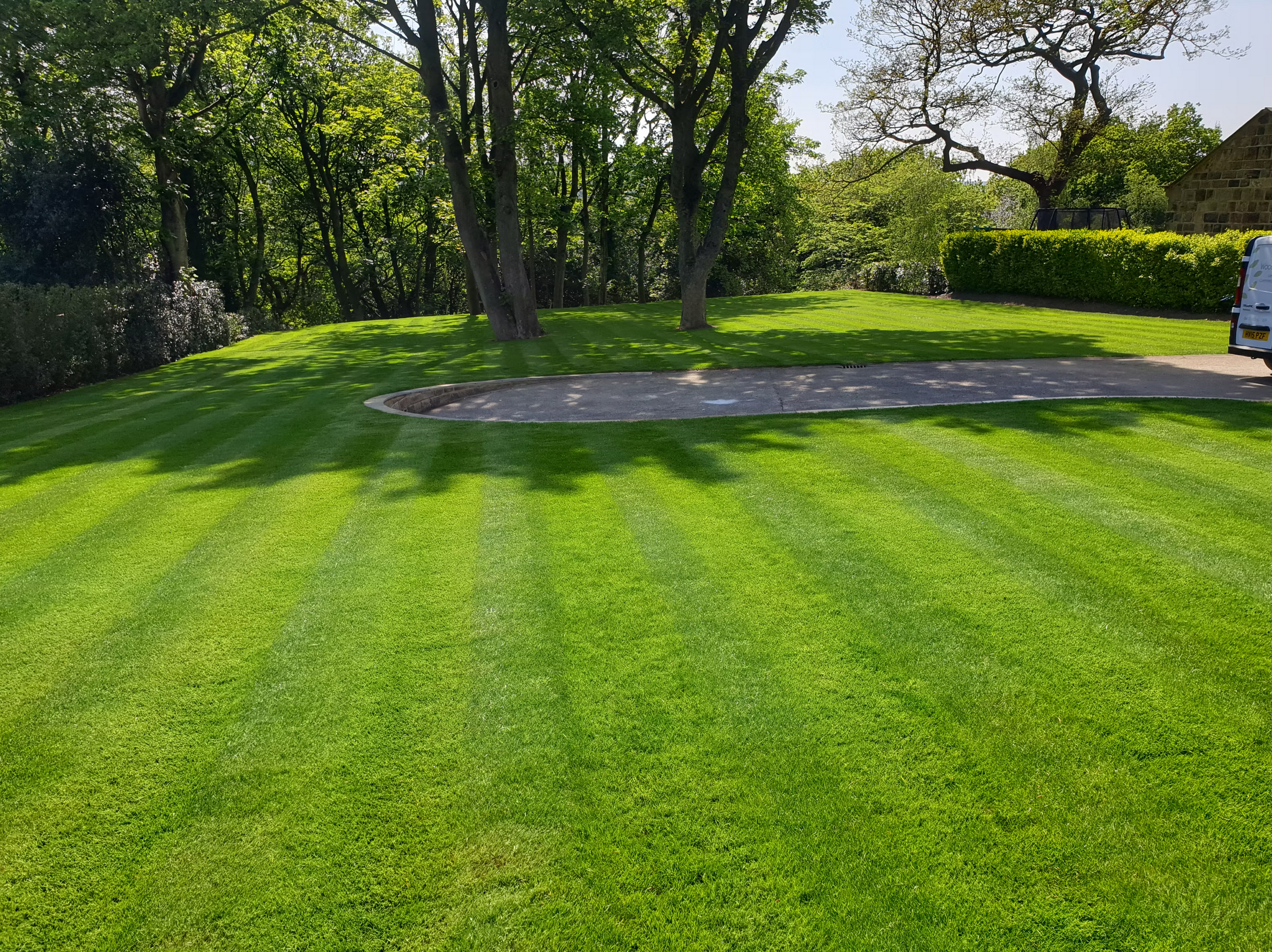 Professionally maintained lawn in North Yorkshire